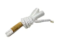 正絹　白　羽織紐　男　メンズ　箱なし　日本製