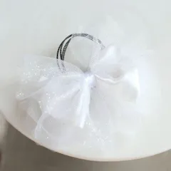 ☆ ホワイト ☆ フリー ☆ シャンテきらきらリボンヘアゴム キッズ ヘアゴム リボン キラキラ 58212201 シャンテきらきらリボンヘアゴム 大きめ 女の子 大人っぽい 卒園式 入学式 結婚式 発表会 おしゃれ かわいい オシャレ 可愛い ヘアアレンジ