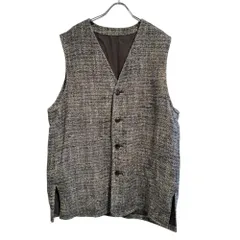 EDIFICE LA BOUCLE (エディフィスラブークル) ③ 22011300101330 ツイード ロング ベスト メンズ グレー サイズ3