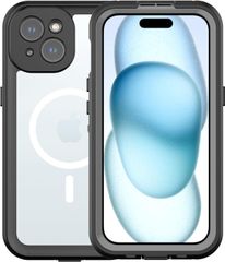 【即日発送】iphone 15防水ケースiphone 15 防水カバー 6.1インチIP68規格 超強防水力 マグネット搭載 Qi充電対応 フェイスID 指紋認証対応 耐衝撃 防塵 防雪 衝撃吸収 操作便利 アイフォン15防水ケース(ブラック)