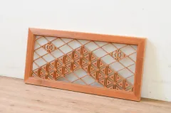 欄間 桐の組子 木工芸品 建材 DIY 材料 2枚セット（中古品