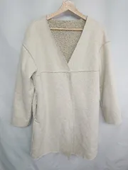 □ GLOBAL WORK グローバルワーク 裏地ボア 長袖 コート サイズL ベージュ レディース E  【1408060067923】