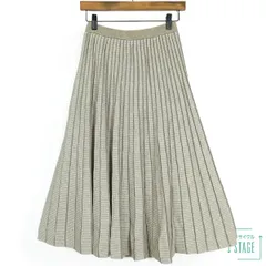 インディヴィ★プリーツ風ニットスカート サイズ38 ベージュ系 z11062