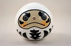 日本製 うさぎ こけし人形 ハッピーだるま ホワイト