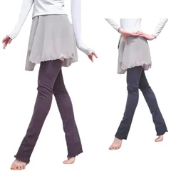 [Mignon] バレエ レッグウォーマー 日本製 ロング丈 フレアレッグウォーマー ロング (PURPLE)