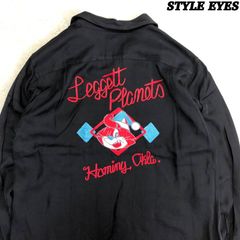 STYLE EYES x Mookie Sato / TOYO ENTERPRISE Open-collar Shirt with Tag, Open-collar Shirt, Bowling Shirt, Embroidered, Mookie Sato, Long Sleeve, Size M, Black, Style Eyes, TOYO ENTERPRISE