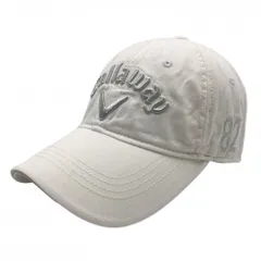 キャロウェイ キャップ 白×ライトグレー 立体ロゴ刺しゅう レディース フリーサイズ(55-57cm) ゴルフウェア Callaway