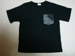 394　130㎝　黒　ペイズリー柄 半袖Tシャツ