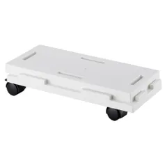 新品 サンコープラスチック(SankoPlastic) 平台車 連結できる ラクゴロ 13 ホワイト キャスター付 日本製 W14.6cm×D31.2cm×H7.0cm 耐荷重20kg 縦横連結 軽量 おしゃれ シンプル 350060