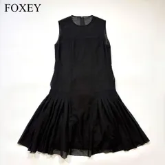 【美品】FOXEY フォクシー チューリップフレアドレス ワンピース ブラック