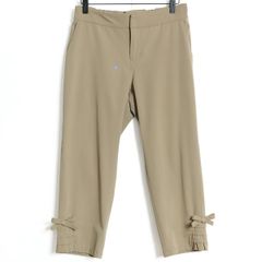 インゲボルグ★リボンクロップドパンツ　裾のサイドフリルが可愛い♪　サイズ3(9号)　ベージュ系　z14175
