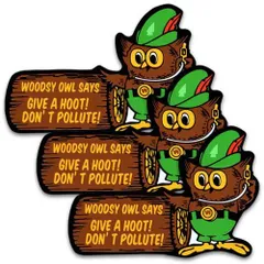 WOODSY OWL ウッディーオウル ステッカー 3枚セット