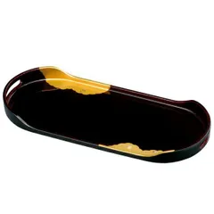 紀州塗り 尺６寸 お盆 コーヒートレー 溜 金雲 おぼん トレイ 日本製 国産