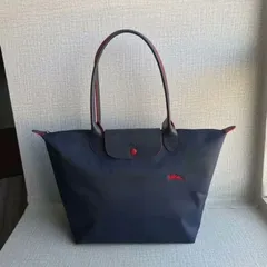 【本日限定セール】ロンシャン ル・プリアージュ トートバッグ ネイビー 正規品 レザー風 大容量 レディース 通勤 ビジネス ギフト対応
