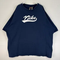 古着 90's～00's/90年代～00年代 ナイキ NIKE 半袖Tシャツ センター ロゴ 大きいサイズ XL  ネイビー プリント メンズ