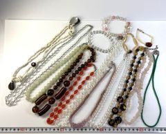 ラピス オニキス アメジスト 琥珀 パールなど ネックレス ジュエリー 