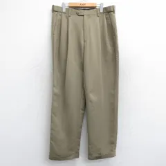W36/古着 スラックス パンツ メンズ 濃ベージュ カーキ 25sep06 中古 ボトムス ロング