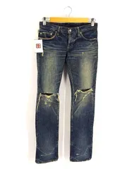ヒステリックグラマー HYSTERIC GLAMOUR KINKY JEANS ダメージ加工 スタッズ スリムパンツ メンズ JPN:XS