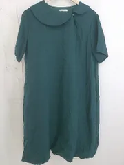 ◇ merlot plus メルロープリュス バルーン 半袖 膝下丈 ワンピース グリーン レディース  【中古】 【1203070007583】のサムネイル