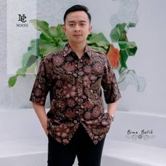 ムスリムシャツ BIMA BATIK INDONESIAN BATIK TOPS MEN MUSLIM STYLE MUSLIM TSHIRT COTTON