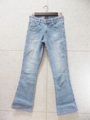 something サムシング VIENUS JEAN ヴィーナスジーン フレアデニムパンツ 無地 刺繍 インディゴ 27サイズ RN84912CA07717
