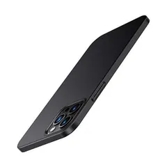 TORRAS 超薄型 iPhone12 用ケース iPhone12Pro 用ケース 6.1インチ マット質感 PC ガラスフィルム付属 (ブラック)