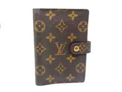 ■美品■ LOUIS VUITTON ルイヴィトン R20005 モノグラム アジェンダPM 6穴式 手帳カバー スケジュール帳 ブラウン系 DI6589
