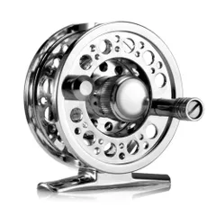 フライリール シルバー　ライン付き フライリール シルバー ライン付き