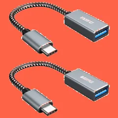 【人気商品】15 iPhone Pro/Max アダプタ MacBook 3.0 3.0 Pro/Air USB 2023 USB iPad - Pro タイプc 最大5Gbps iMac USB-A S23 C XPS Type 17 2個セット 変換アダプ