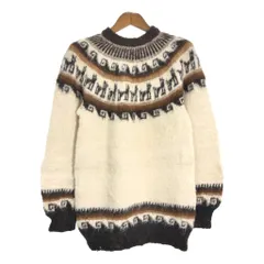 ペルー製 Inter-American Trading アルパカ ニット セーター ノルディック柄 (メンズ S相当) 中古 古着 S8513