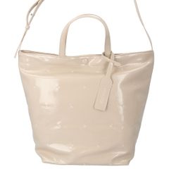 ☆ 아이보리 ☆ cache cache 카슈카슈 에나멜 2way 토트 카슈카슈 cachecache 가방 10-00-03200 토트 백 토트 백 숄더백 대각선 가방 에나멜 2way 토트 여성 A4