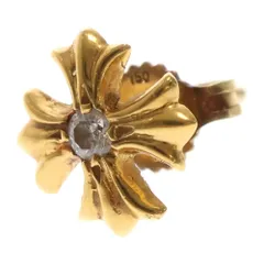 CHROME HEARTS (クロムハーツ) 22K No2 CH PLS 1DIA CHプラス スタッドピアス 1ダイヤ ゴールド