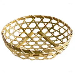 新品 青竹目篭(６寸) 竹 竹編み 手編み かご ナチュラル 天然素材 竹バスケット ジャパンディ インテリア