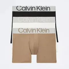 カルバンクライン：STEEL MICRO ボクサーブリーフ3PK (スノー コーン/ナチュラルグレイ/ブラック)