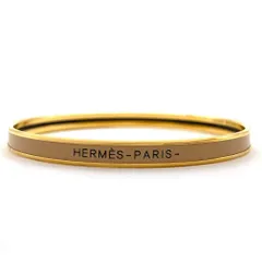 エルメス HERMES エマイユ PM バングル カフ メタル ベージュ サーブル【中古】