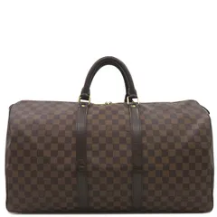 ルイヴィトン LOUIS VUITTON ボストンバッグ キーポル50 ダミエキャンバス ダミエ ゴールド金具 茶 鍵/パドロック/ネームタグ/ポワニエの欠品  N41427 MB2038【中古】のサムネイル