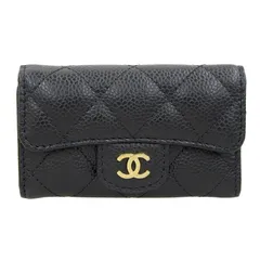 シャネル CHANEL マトラッセ キーケース 6連 キャビアスキン ブラック 22番台 A31503 中古 新入荷 CH1040