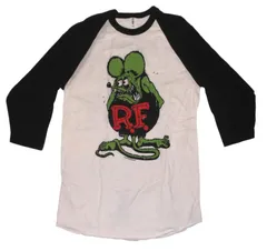 ラット フィンク ベースボール Tシャツ RAT FINK グリーンフィンク US正規品のサムネイル