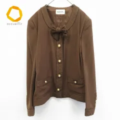 インゲボルグ INGEBORG ジャケット ノーカラー リボン パールボタン 865683iのサムネイル