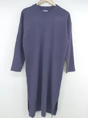 ◇ LOWRYS FARM ローリーズファーム サイドスリット 長袖 膝下丈 ニットワンピース サイズF パープル系 レディース P  【1302100002373】