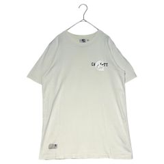 carhartt × FRAGMENT DESIGN(カーハート×フラグメントデザイン) Stacked logo crew neck T-shirt 重ねロゴ クルーネック Tシャツ S ホワイト×ネイビー