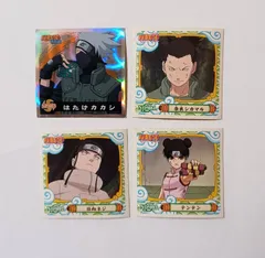 【4枚】はたけカカシ 奈良シカマル 日向ネジ テンテン／NARUTO ナルト シール烈伝 アマダ エンスカイ