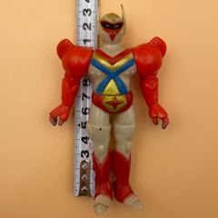 中嶋製作所製 宇宙の騎士 テッカマン ソフビ 人形 ミドル 約13.5cm 足裏刻印 亀マーク タツノコプロ 当時物 昭和 レトロ ヴィンテージ ビンテージ 希少 (30-2025-0725-KO-002)