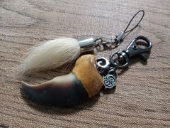 ヒグマ 後ろ足 熊の爪 アイヌ文様 Silver キーホルダー - メルカリ