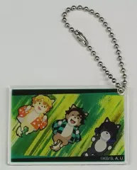 【中古】アクリルスタンド・アクリルパネル 竈門炭治郎＆我妻善逸＆嘴平伊之助(犬) アクリルプレート 「鬼滅の刃 全集中展 -無限列車編・遊郭編-」