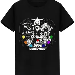 綿100% 6.35オンス スーパーお得 UNDERTALEキャラTシャツ（男女兼用）｜白シルエット/黒背景