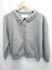 ◇ ◎ Θ NICE CLAUP ナイスクラップ 長袖 カーディガン サイズ表記なし グレー レディース E  【1506180013841】