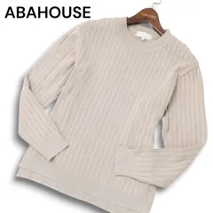 ABAHOUSE アバハウス 通年★ ストライプ クルーネック セーター ニット Sz.44 メンズ 日本製のサムネイル