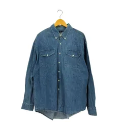 ギャップ Gap 90s OLD オールド 紺タグ USA製 フラップポケット BD 長袖デニムシャツ メンズ  XL