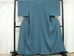 平和屋着物■上質な色無地　作家物　紺碧色　正絹　逸品　未使用　AAAV5086mf